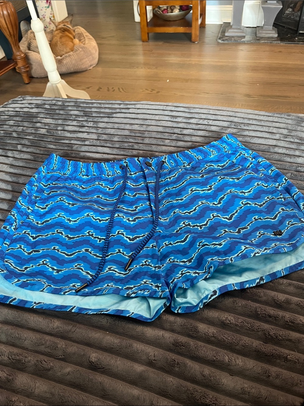 Marc by Marc Jacobs Blue Wave Print Swim/Active Shorts
